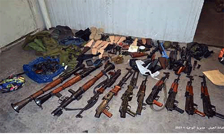 El Ejército libanés incauta cantidades de armas en Arsal y Trípoli